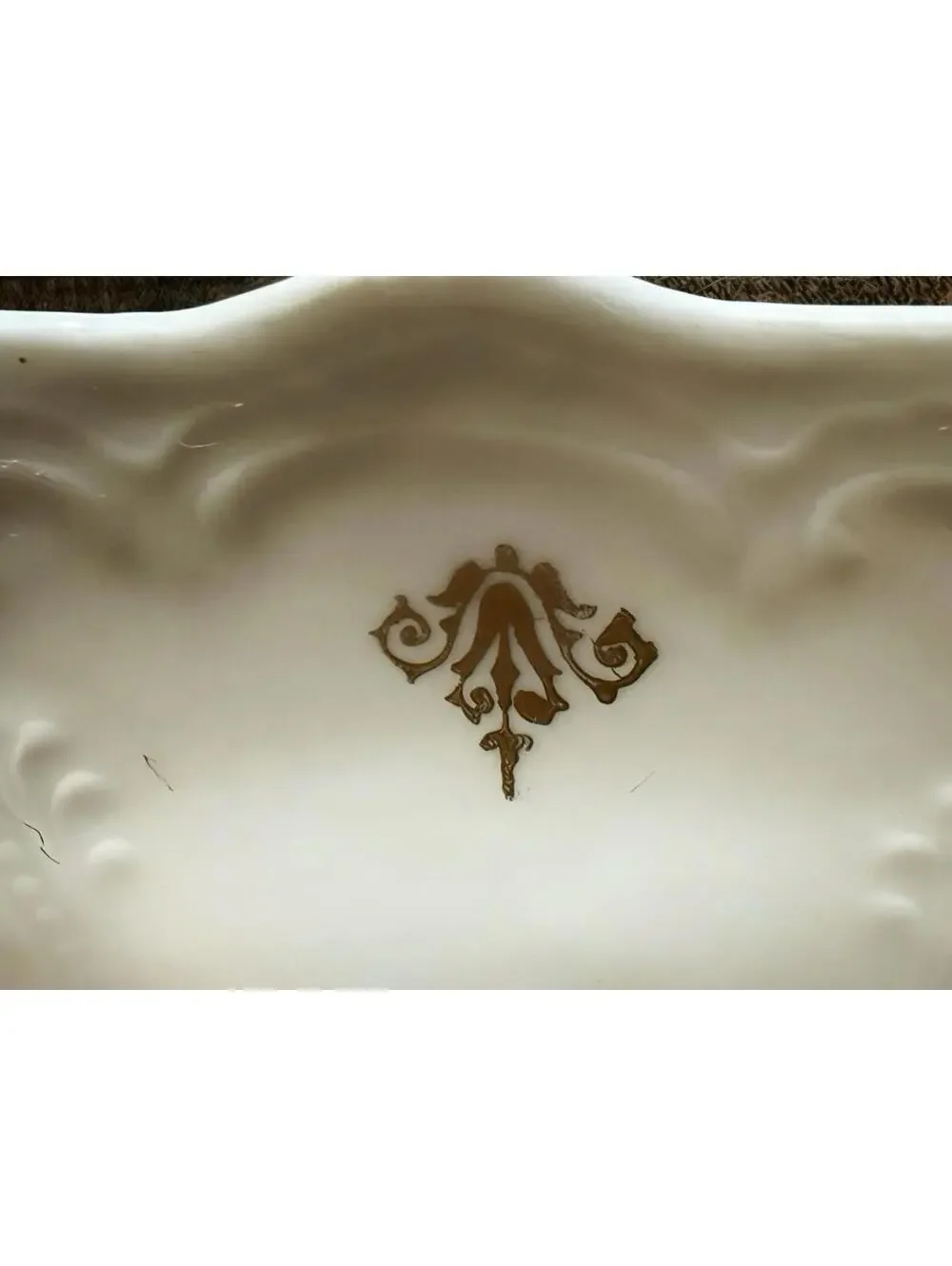 Vintage Floral Porcelain Serving Plate with Handles - 10 Inch, 375g